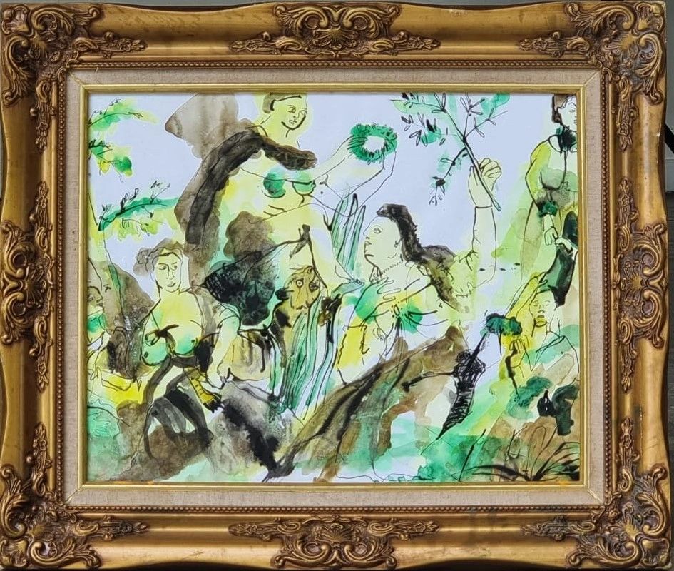 Lemon Ladies Lepak — watercolour and ink on paper